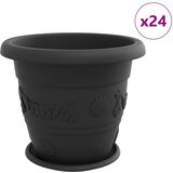  Saksije za biljke 24 pcs Crna Ø 39 x 32 cm Plastika | Eponuda.com