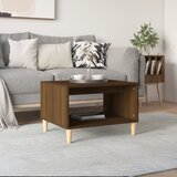 vidaXL Klubska mizica rjavi hrast 60x40x50 cm konstruiran les Cene