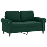  2-dijelni set sofa s jastucima tamnozeleni baršunasti | shoptok.hr