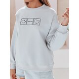 DStreet Bluza damska oversize z haftem EASYJOY niebieska | Shoptok.si