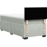 Box spring krevet s madracem svjetlosivi 100x200 cm baršunasti | shoptok.hr