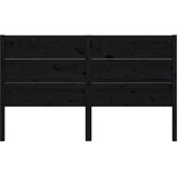  Uzglavlje crno 126 x 4 x 100 cm od masivne borovine | shoptok.hr
