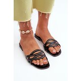 Boto Women's Eco Leather Flat Heel Black Sandals Moldela | Eponuda.ba