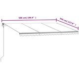Tenda na automatsko uvlačenje 500 x 350 cm antracit | shoptok.hr