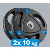 Rebel Active olimpijski utezi od lijevanog željeza, obloženi gumom, set od 2 x 10 kg, rupa 51 mm | shoptok.hr