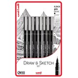  Set UNI PIN fineliner markera Draw and Sketch 8 kom Cene