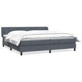 Box Spring krevet s madracima tamno sivi 180x210 cm baršun | Eponuda.com