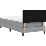 vidaXL Postelja z vzmetnico Svetlo siva 90x190 cm Tkanina | Shoptok.si