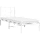  Metalni okvir za krevet s uzglavljem bijeli 80x200 cm | shoptok.hr