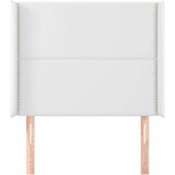  Uzglavlje s ušima bijelo 103x16x118/128 cm od umjetne kože | shoptok.hr