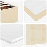  Otomanski krevet s madracem krem 140x190cm od tkanine | shoptok.hr