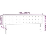  Uzglavlje tamnosmeđe 180x5x78/88 cm od tkanine | shoptok.hr
