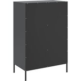  Visoka komoda crna 68 x 39 x 101,5 cm od čelika | shoptok.hr