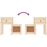 Noćni ormarić 79,5 x 38 x 65,5 cm od masivne borovine | Eponuda.com