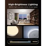 GOVEE LED RGBICWW prigu&amp;scaron;iva stropna LED svetiljka/55W/230V, prečnik 46 cm Matter Wi-Fi Slike