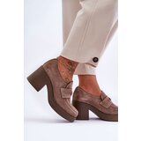 Boto Women's Suede Half Boots on Heel Beige Dunadia | shoptok.hr