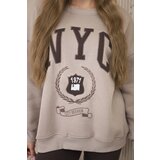 Kesi Cotton set insulated sweatshirt + leggings light beige | shoptok.hr