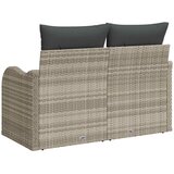  Vrtni kauč s jastukom Svjetlosiva 121 x 62 x 69cm poliratan | shoptok.hr