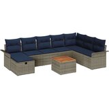  Vrtna sedežna garnitura z blazino 9 pcs Siva poli ratan, (5000154612) | Shoptok.si