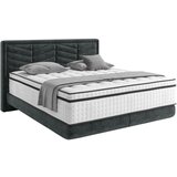 CARRYHOME POSTELJA BOXSPRING 160 cm x 200 cm , tekstil črna | Shoptok.si