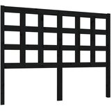  Uzglavlje za krevet crni 125,5 x 4 x 100 cm od masivne borovine | shoptok.hr