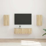  Set zidnog ormarića za TV 4 pcs Sonoma hrast Konstruirano drvo | shoptok.hr