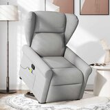 Maison Chic masažni naslanjač - Relax naslanjač s funkcijo vstajanja sivo blago, (22134239) | Shoptok.si