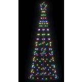 vidaXL LED božično drevesce med 390 LED večbarvno 250 cm elezo | Shoptok.si