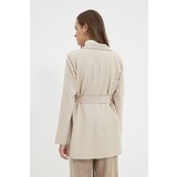 Trendyol Beige Belted Pocket Detailed Blazer Woven Jacket | Eponuda.ba