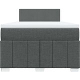 vidaXL Box spring postelja z vzmetnico temno siva 120x190 cm blago | Shoptok.si