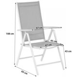 Gardenson Set Zložljivih Vrtnih Stolov Amalfi, 2 Kos, Rjavosiva | Shoptok.si