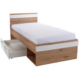 Modern Living Postelja Box, Bela, Barva Hrasta, 90x200 | Shoptok.si