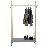 Mömax Samostoječ Obešalnik Tadeo, Temno Siva, Naravne Barve | Shoptok.si