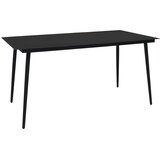  9-dijelni vrtni blagovaonski set pamučni konop i čelik crni | shoptok.hr