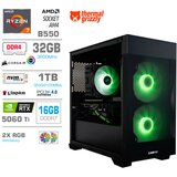 MEGA Računalnik MT S7X R7-5800X/RTX5060Ti-16GB/32GB/1TB-4.0/750W/Brez OS/črna RGB + Estetski napajalni kabli [Zelena / Črna], (22097694) | Shoptok.si