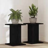 vidaXL Stalak za biljke Crni hrast Drvo 30 x 30 x 40 cm | shoptok.hr