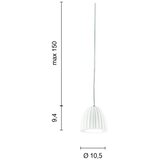  Ondaluce - Visilica na sajli CONCRETE 1xGU10/7,5W/230V Ø 10,5 cm beton/bela | Eponuda.com