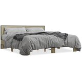 Furnova Posteljni okvir sonoma hrast 180x200 cm inž. les in kovina, (21933916) | Shoptok.si