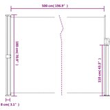 vidaXL Zložljiva stranska tenda rjava 180x500 cm | Shoptok.si