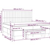  s oprugama i madracem tamnoplavi 200x200 cm baršunasti | shoptok.hr