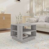 vidaXL Klubska mizica siva sonoma 55x55x43 cm iverna plošča | Shoptok.si