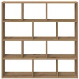 vidaXL Stenska kockasta polica 12 predelki artisan hrast inž. les | Shoptok.si