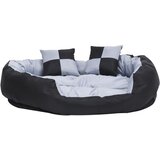 vidaXL pasja blazina dvostranska in pralna siva in črna 110x80x23 cm | Shoptok.si