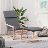 The Living Store Stol za sproščanje s stolčkom za noge temno sivo blago - Stol Za Sproščanje S Stolčkom Za Noge, (21420486) | Shoptok.si