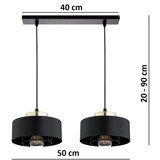  Brilagi - Visilica na sajli 2xE27/60W/230V crna/zlatna | Eponuda.com