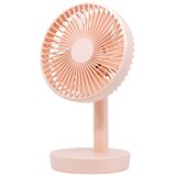 INF Polnilni namizni ventilator 4000mAh, 3 hitrosti, 150° oscilacija Pink, (5000310508) | Shoptok.si