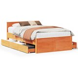 vidaXL Okvir kreveta bez madraca s uzglavljem 135x190 cm od borovine | shoptok.hr