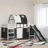  Okvir Krevet za Dječji Loft Bijela i crna 90 x 200 cm Metal | shoptok.hr
