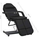 vidaXL Den Kozmetični stol umetno usnje črn 180x62x78 cm | Shoptok.si