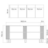 Hanah home Komoda Simple KX180 Bohem Sapphire Oak Hazeran